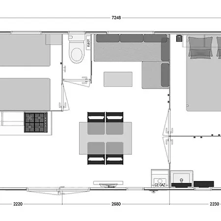 Mobil Confortable Avec Terrasse Pres De - Api-1-52-425 Camping Limeuil