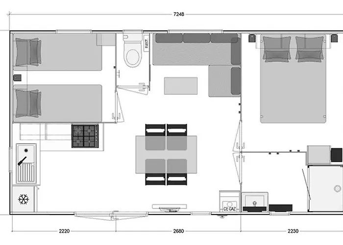 Mobil Confortable Avec Terrasse Pres De - Api-1-52-425 Кемпинг Limeuil